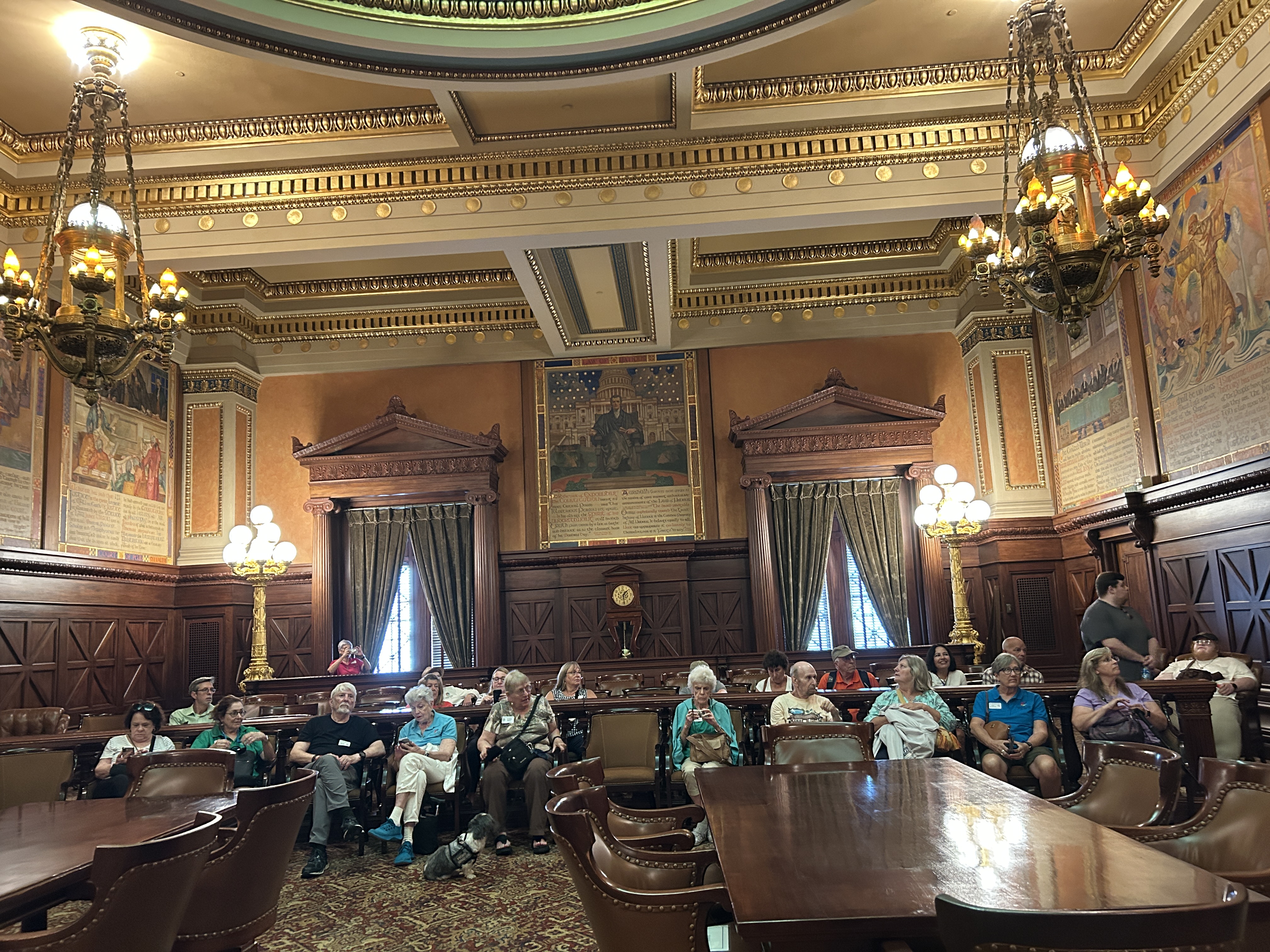 Group in the Pennsylvania State Capitol Supreme Court chamber