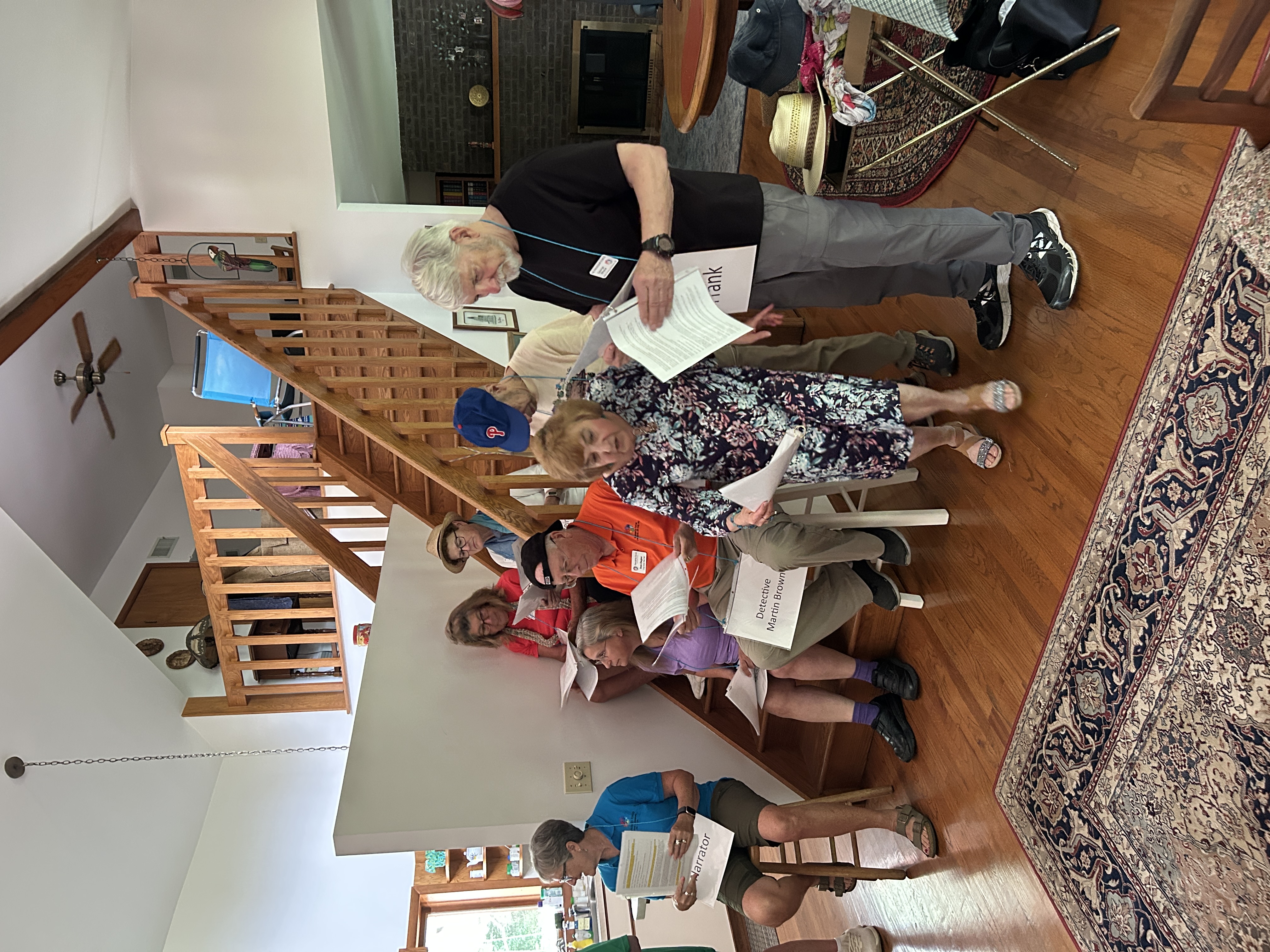 Murder mystery activity with the Harrisburg club